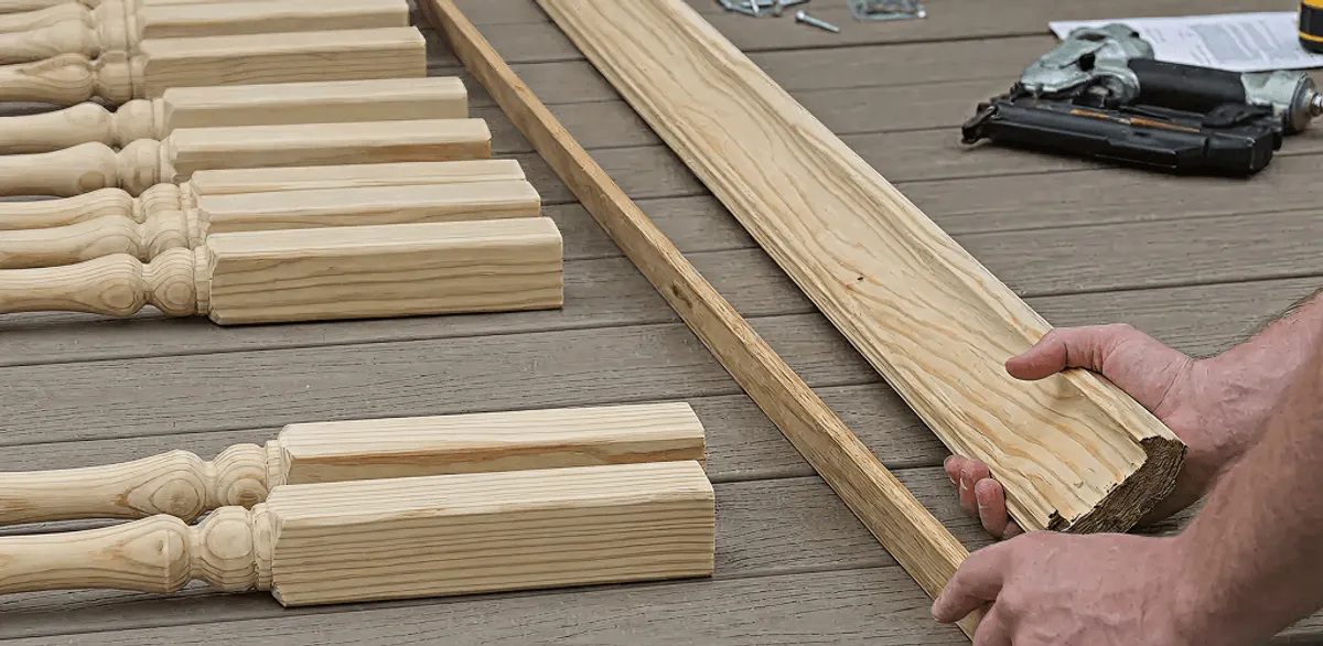 Handrail installation materials and wood components for stair rail work in Detroit, MI